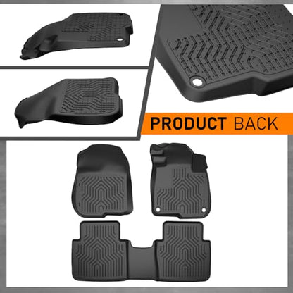 G-PLUS Floor Mats Fit Honda CR-V CRV 2017 2018 2019 2020 2021 2022 (Include Hybrid Models), TPE All Weather Custom Fit Full Cover Protection Floor Liners,1st & 2nd Row Truck Mats Accessories Black - size: 17-22|Fit Honda CR-V|3PCS
