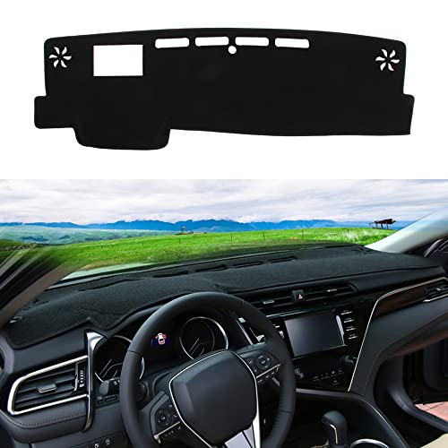 Dashboard Cover Dash Cover Mat Pad Carpet Custom Fit for Toyota Camry 2018 2019 2020 2021 2022 2023 2024(with HUD) Accessories Anti-Skid Center Console Protector Cover Mat(Black Edge) - color: Black Edge, size: For Toyota Camry 2018-2024(With HUD)