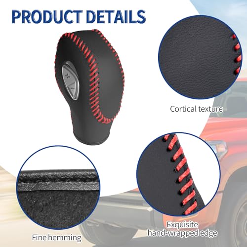 EATAKWARD PU Carbon Fiber Car Gear Shift Knob Cover - Fit for Ford Focus 2012-2016 & Fiesta 2014-2016 / Fusion S & SE 2013-2016 - style: Type A