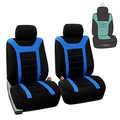 FH Group Car Seat Covers Sports Seat Covers Front Seats Only, Airbag Compatible Blue Black Automotive Seat Cover Combo Small Car Seat Cover Design Universal Fit Interior Accessories Cars Trucks SUVs - color: Blue