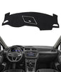 BIBLOZ Dash Cover for Volkswagen Tiguan 2018-2024 Accessories Black Flannel Dashboard Cover Mat Car Dashboard UV Sun Protection(Not for 2025+) - size: 2018-2024 Tiguan