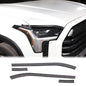 Aunginsy Car Front Headlight Eyebrow Trim Sticker Compatible with Toyota Tundra/Sequoia 2022 2023 2024 Pickup Truck Real Carbon Fiber Material Decorative Sticker Protection Cover Exterior Accessories - size: Front Headlight Eyebrow Sticker