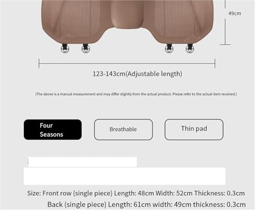 Summer Car Seat Cushion Perforated Breathable Ventilated Non-Slip All-Season Auto Cushion Pad(White,Front seat 2pcs) - color: White, size: Front seat 2pcs