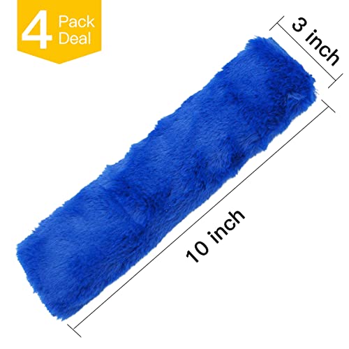 4Pack Seatbelt Covers for Kids,Seat Belt Cushion Cover,Infant Baby Car Seat Neck Shoulder Strap Pads,Soft Newborn Carseat Stroller Straps Covers Accessories(Blue) - color: Blue