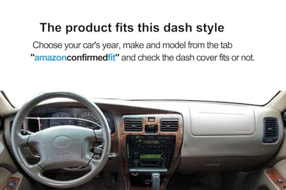 Dashboard Cover Dash Cover Mat Pad Carpet Custom Fit for Toyota 4Runner 1996 1997 1998 1999 2001 2002(Dark Gray) J84 - color: 96-02 Dark Gray