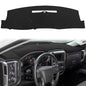 Dash Cover Custom Fit for 2014-2018 Chevy Chevrolet Silverado/GMC Sierra 1500,2015-2019 Chevy Silverado/GMC Sierra 2500HD 3500HD,Dashboard Pad Carpet no Forward Collision Alert (14-18,Black) Y32 - color: 14-18 Black