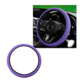 Elastic Stretch Steering Wheel Cover, 15"×15" Microfiber Breathable Ice Silk Steering Wheel Protector, Anti-Slip Elastic Steering Wheel Cover for Men Women, Car Accessories (Purple)