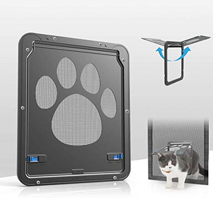 LESTP Pet Door - Automatic Lock Dog & Cat Screen Protector for Sliding Doors (Large) - size: Large