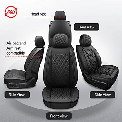MIROZO Truck Seat Covers Full Set for Ram, Waterproof Ram 1500 Seat Cover Leather Seat Cover Compatible with 2009-2026 Ram 1500/2500/3500 Crew Quad Cab Pickup with Split Curved Bench 40/60,Black - color: Black, size: FullSet（Curved Back）