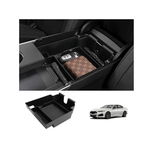 LUWU 2025 A cura TLX Center Console Organizer for 2021 2022 2023 2024 2025 A cura TLX Accessories Armrest Console Storage Box Insert Tray ABS Material Black - color: 2021-2025 TLX Center Console Organizer