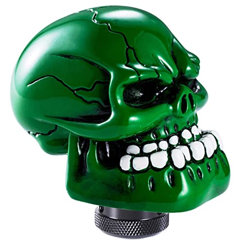 Skeleton Shifter Knobs Skull Gear Lever Handle Car Shift Head Fit Most Manual Automatic Transmission Vehicles, Green - color: Green