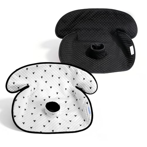 2 Pack Waterproof Baby Piddle Pads Carseat Potty Training Car Seat Protector, Waterproof Infant Car Seat Liner Cover to Prevent Pee, Leakproof and Washable (Black and White) - color: Black and White