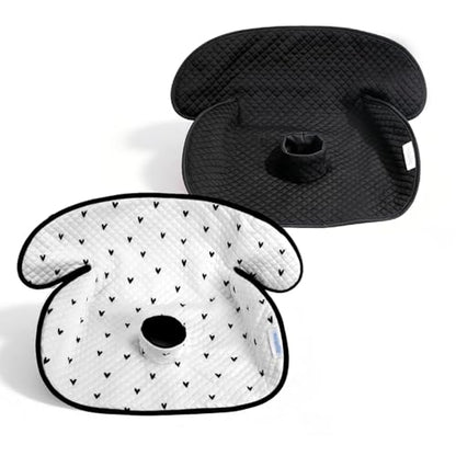 2 Pack Waterproof Baby Piddle Pads Carseat Potty Training Car Seat Protector, Waterproof Infant Car Seat Liner Cover to Prevent Pee, Leakproof and Washable (Black and White) - color: Black and White