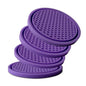 Car Cup Holder Coaster 4 Pack - Non Slip & Shockproof,Flexible PVC Rubber Insert for Car/Truck/SUV/Van (2.75"x0.2") Universal Fit Auto Cup Holders Accessories for Women and Man (Purple) - color: Purple