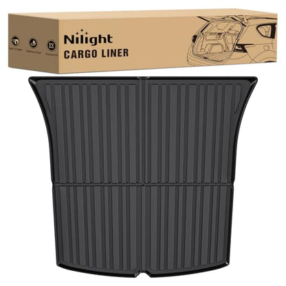 Nilight Cargo Mats for Tesla Model Y 5 Seat 2020 2021 2022 2023 2024 2025 All Weather Protection Heavy Duty Cargo Liners - color: 2020-2025 Tesla Model Y 5 Seat Cargo Mat