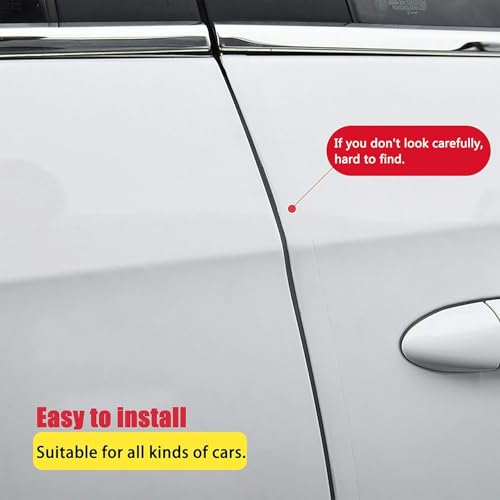 MYFAMIREA Anti-Scratch Anti-Collision Adhesive Strip Car Door Edge Guard Protector Strip Car Door Scuff Plate Protectors Transparent Invisible Tape for Rear Bumper/Door(66Ft x 4In) - color: Transparent, size: 66Ft x 4In