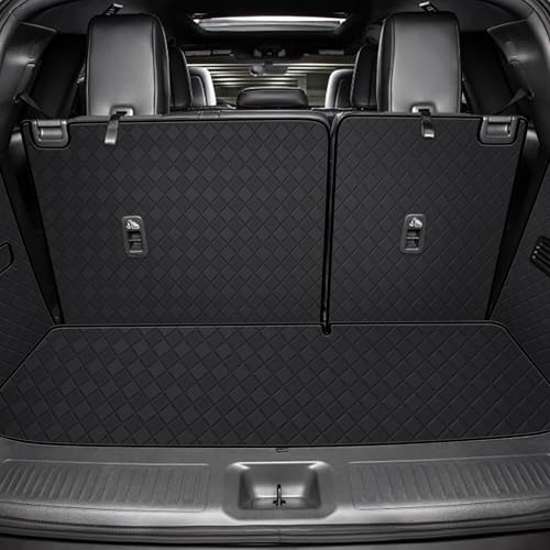 Cargo Liner for QX60 2022-2026, All Weather Leather Cargo Mat & Backrest Mat (with Rear Left and Right Side Panels) - color: Infiniti QX60 Cargo Backrest Mat-C