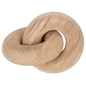 Table Decor Handcrafted Wooden Knot Sculpture Decor – Modern Nordic Style Decorative Accent for Home, Office, Shelf, and Console Table – Natural Oak Finish, 7"x4.7"