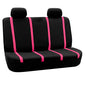 FH Group Car Seat Covers Rear Set Cloth - Car Seat Covers with Removable Headrest,Universal Fit,Automotive SeatCovers,Washable Car SeatCover for SUV,Sedan,Van Pink - color: Pink, size: Rear Set