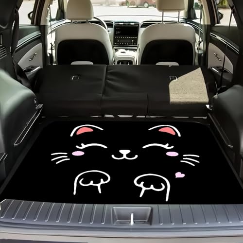 Universal Car Trunk Mat 29" x 39", Cute Kitten Pattern All Weather Trunk Protection Cargo Liner, Durable Cargo Mat Rear Trunk Liner, Stylish Vehicle Interior Accessories Suitable for Most Car Models - color: Cute Kitten