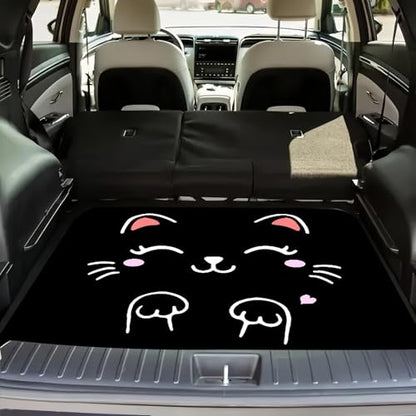Universal Car Trunk Mat 29" x 39", Cute Kitten Pattern All Weather Trunk Protection Cargo Liner, Durable Cargo Mat Rear Trunk Liner, Stylish Vehicle Interior Accessories Suitable for Most Car Models - color: Cute Kitten