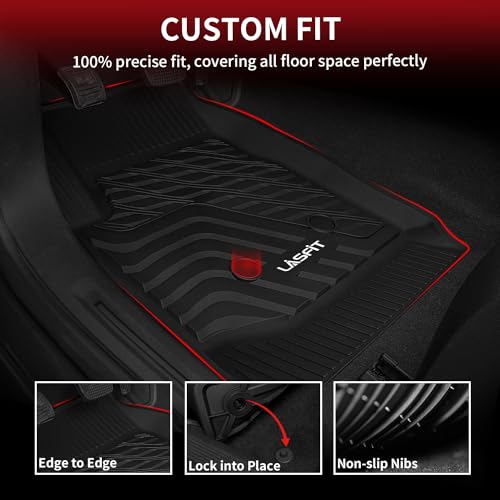 Lasfit Floor Mats for Chevrolet Chevy Trailblazer 2026 2025 2024 2023 2022 2021 (AWD Only), Custom Fit 1st & 2nd Row All Weather TPE Floor Liners Heavy Duty Accessories - size: 2021-2026 |For Chevy Trailblazer AWD| Floor Mats