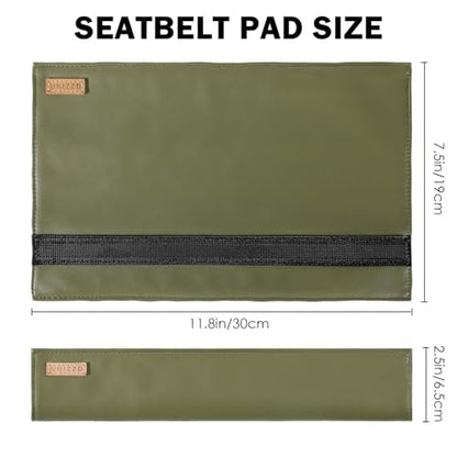 2-Pack Seat Belt Covers, Universal Car Seat Belt Pads Protector for Comfortable Driving, Relief Neck & Shoulder Pain, Fits All Cars & Backpack Straps (05-Green) - color: 05-Green