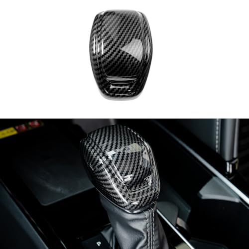 for RAV-4 No Tape Gear Shift Knob Cover Automatic Transmission Boots Shift Lever Trims Compatible with Toyota RAV4 2019-2025, Highlander 2020-2025 (Full Cover No Double-Side-Tape)