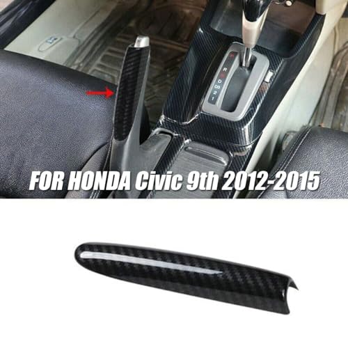 Shifter Hand Brake Cover Trim for Honda Civic 9th 2012 2013 2014 2015 Carbon Fiber Style