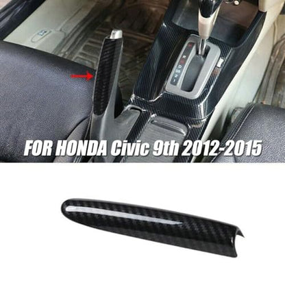Shifter Hand Brake Cover Trim for Honda Civic 9th 2012 2013 2014 2015 Carbon Fiber Style
