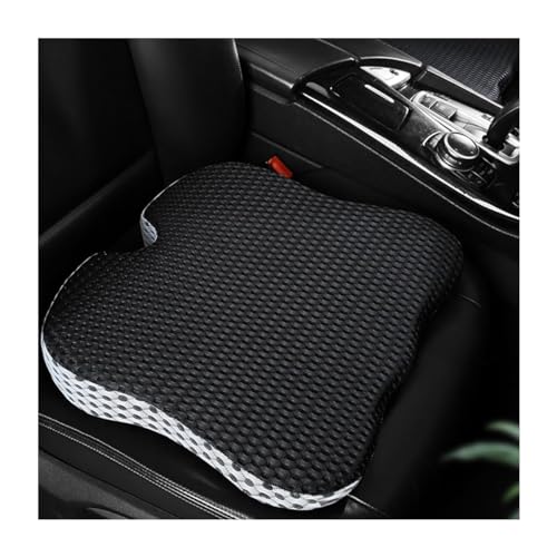Car Seat Cushion, Auto Gel Infused Memory Foam Cushion for Driver Comfortable Driving Hip Pressure Relief Office Chair, Universal for Vehicles and Office Chairs (Black) - color: Black