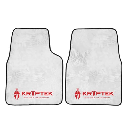 Coverking Universal Car Floor Mats Set of 2 (Front Driver and Passenger) Kryptek Wraith Camo - All-Weather Protection for Mud, Dirt, Rain, Spills, Non-Slip Backing, Fits Cars Trucks SUVs Jeeps - style: Kryptek Wraith