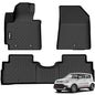 Floor Mats Custom for Kia Soul 2014-2019 All Weather Protection TPE Rubber Waterproof Floor Liners Fits Front& 2nd Row Full Set Black Accessories - style: 15|For Soul|2014-2019|Mat