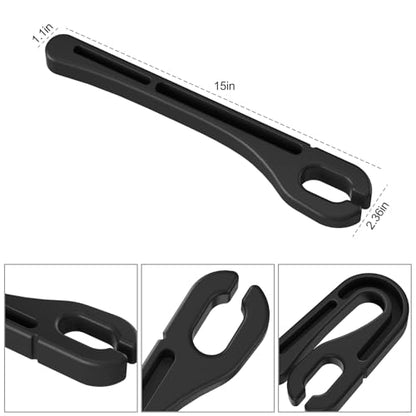 Car Seat Gap Filler Set of 2, Soft Foam Seat Side Gap Seam Filler with Drop Prevention & Storage Hook, Universal Fit Fill The Gap Between Seat & Console, Perfect for Car, SUV, Truck (Black)