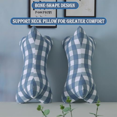 Neck & Cervical Pillows Dog Bone Shaped Travel Neck Pillows With Washable Removable Cover For Car Bus Truck Driving Comfort Head Rest Support Bone Pillows For Neck Chiropractic Pillow ( Size : E ) - size: E