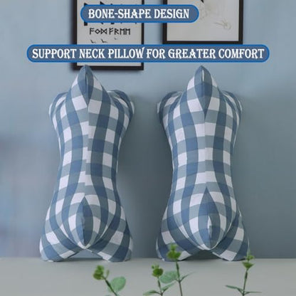 Neck & Cervical Pillows Dog Bone Shaped Travel Neck Pillows With Washable Removable Cover For Car Bus Truck Driving Comfort Head Rest Support Bone Pillows For Neck Chiropractic Pillow ( Size : E ) - size: E