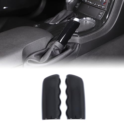 Car Handbrake Protective Cover Compatible with Chevy Corvette C6 2005-2013, Parking Handbrake Decorative Cap Interior Decoration Accessories(Glossy Black) - color: Glossy black