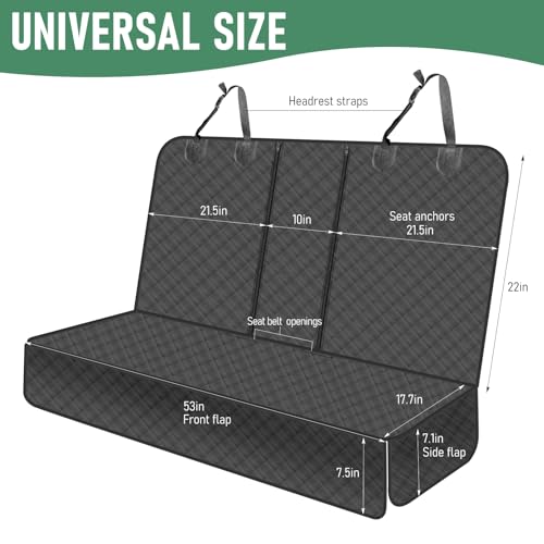 Dog Car Seat Cover for Back Seat,Back Seat Pet Cover for Dogs,Protects Against Fur,Mud & Scratches for Cars & SUVs,Backseat Cover for Dogs in Car