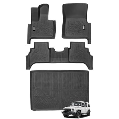 Custom Fit Floor Mats for Mercedes-Benz G Class/G550/G580/AMG G63 SUV 2019-2025 2026, All Weather TPE Floor Liners with Trunk Mat, Odorless Full Set Interior Accessories - size: 22)G Class/G550/G580/AMG G63 SUV|2019-2026