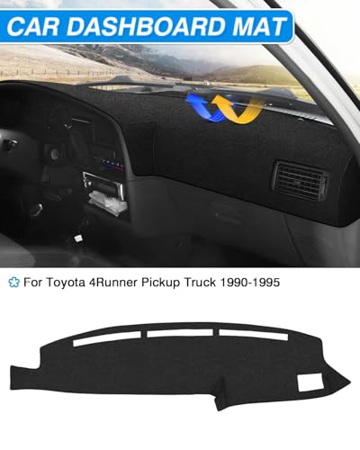 Cartist Dash Cover Compatible with Toyota 4Runner Pickup Truck 1989-1995 Dashboard Cover Mat Non-Slip Carpet Sunshield Glare UV Rays Protector