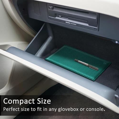 FINPAC Car Registration and Insurance Card Holder, Vehicle Glove Box Card Organizer Wallet Automobile Accessories for License - color: Dark Green