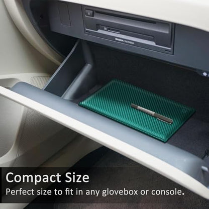 FINPAC Car Registration and Insurance Card Holder, Vehicle Glove Box Card Organizer Wallet Automobile Accessories for License - color: Dark Green