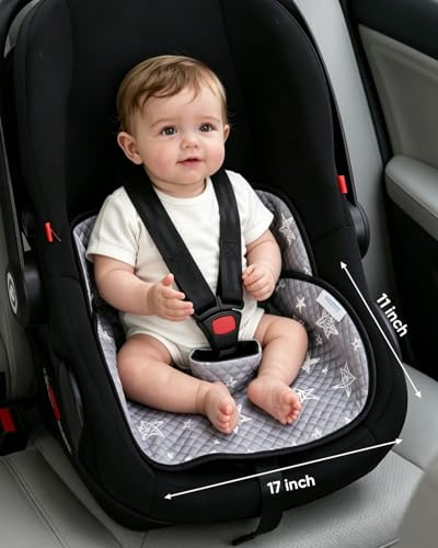 2 Pack Waterproof Baby Piddle Pads Carseat Potty Training Car Seat Protector, Waterproof Infant Car Seat Liner Cover to Prevent Pee, Leakproof and Washable (Gray Star) - color: Gray Star