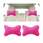2PCS Car Headrest Pillow, Comfortable Ergonomic Design Vehicle Seat Neck Pillow for Driving Fatigue Relief, Soft Breathable Automotive Interior Head Rest Cushion Pad, Universal Fit (Pink) - color: Pink