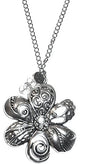 Rear View Mirror Car Charm Ornament, Sun Catcher, Hanging Pendent, Stainless Steel Chain. Comes in a Gift Bag (Flower) - size: Flower