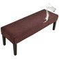 FUANGUI Waterproof Bench Cover, Stretch Jacquard Dining Bench Cover for bedrooms, Living Rooms, Kitchens, Protector Chair Bench Piano Bench Seat Covers Stool Slipcover Removable, Washable - Coffee - color: Jacquard Coffee