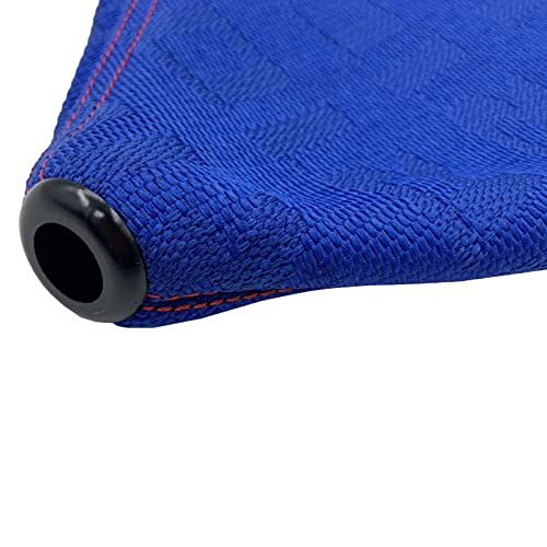 JDM Style Car Shifter Boot Racing Shift Knob Cover Collars Hyper Fabric for Universal Car with Red Stitching - color: Blue