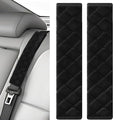 2Pcs Car Seat Belt Padding10.6In (27cm) Car Seat Belt Shoulder Strap Cover Car Accessories Interior,Soft Shoulder Strap Covers Seat Belt Protector Make Neck and Shoulders More Comfortable(Black)