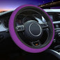 Elastic Stretch Steering Wheel Cover,Warm in Winter and Cool in Summer, Car Universal 15 inch, Microfiber Breathable Ice Silk, Anti-Slip, Odorless, Easy Carry,Purple - color: Purple