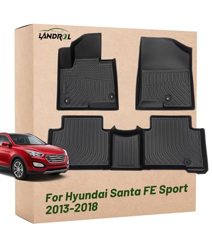 Car Floor Mats Replacement for Hyundai Santa FE Sport 2013-2018 (Only Fit 5-Passenger Model) Heavy Duty Custom Fit All Weather Protection Carpets Coverage Accessories for Dad - size: Floor Mats for Santa FE Sport 2013-2018